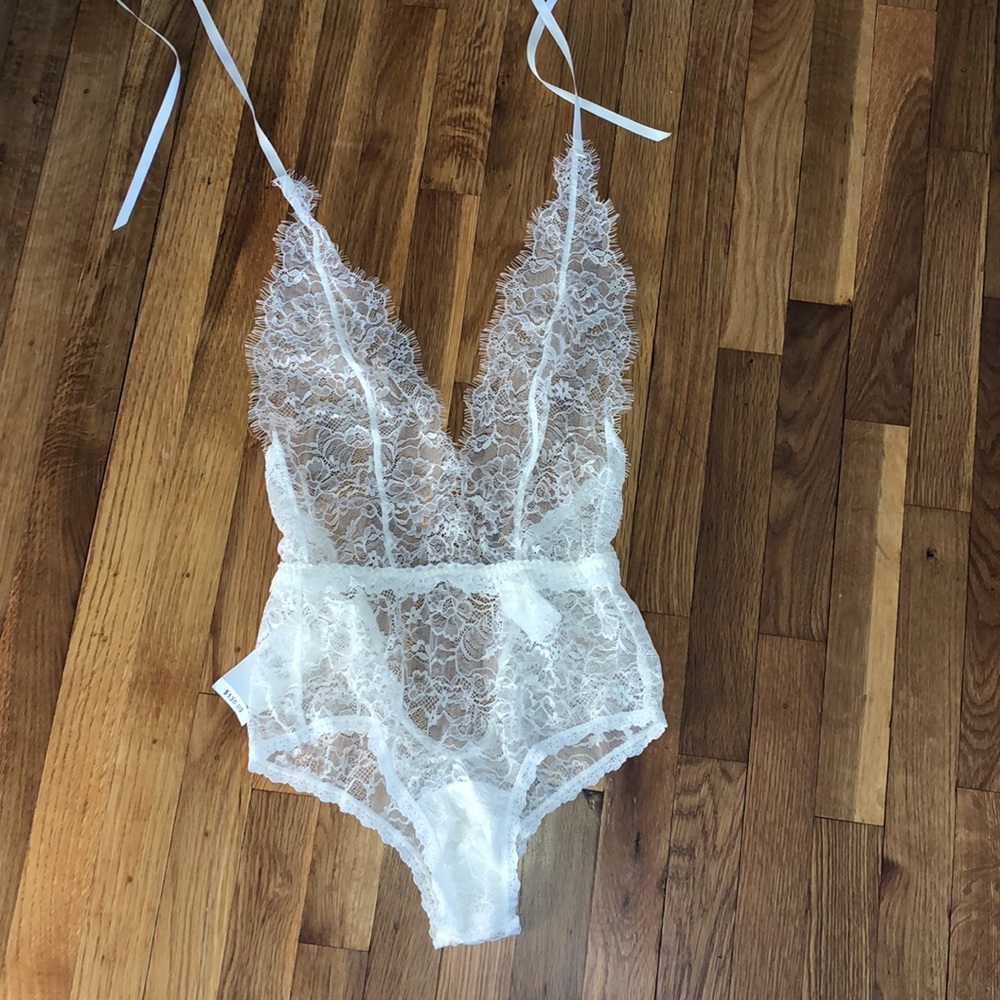 White lace bodysuit